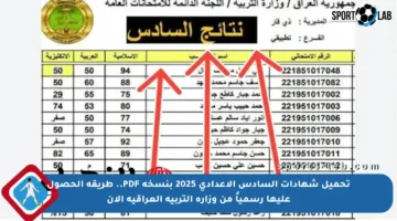 تحميل شهادات السادس الإعدادي 2025 بنسخة PDF.. طريقة الحصول عليها رسمياً من وزارة التربية العراقية الآن